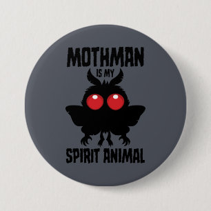 Badge Rond 7,6 Cm Mothman est mon animal spirituel silhouette