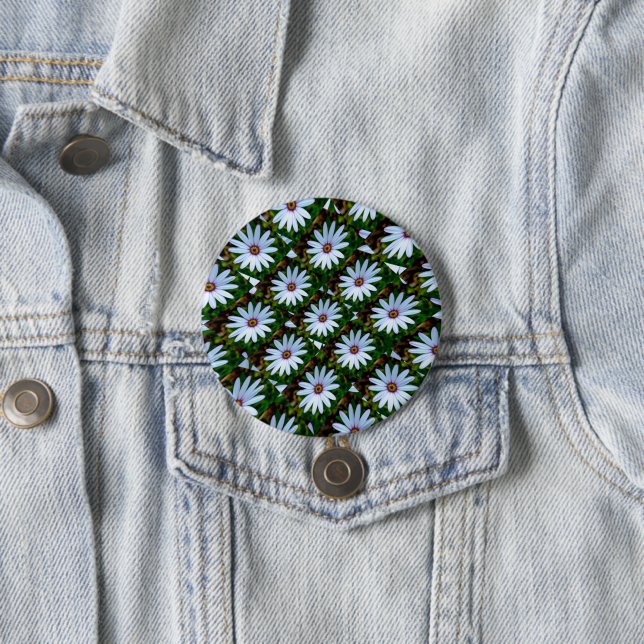 Badge Rond 7,6 Cm Motif blanc (En situation)