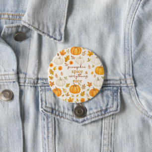 Badge Rond 7,6 Cm Motif Citrouille mignon   Thanksgiving