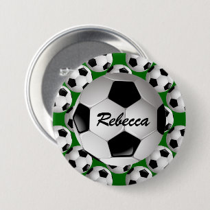 Badge Rond 7,6 Cm Motif de football personnalisé