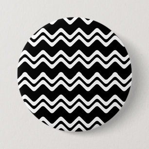 Badge Rond 7,6 Cm Motif de ligne double couleur Zig Zag