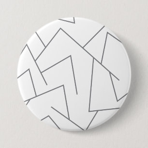 Badge Rond 7,6 Cm Motif de ligne graphique moderne, urbain simple, d