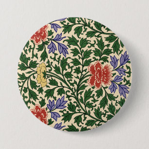 Badge Rond 7,6 Cm Motif de pivoine de chinoiserie vintage Owen Jones
