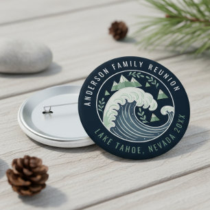 Badge Rond 7,6 Cm Motif de réunion de famille de Mountains Lake ID13
