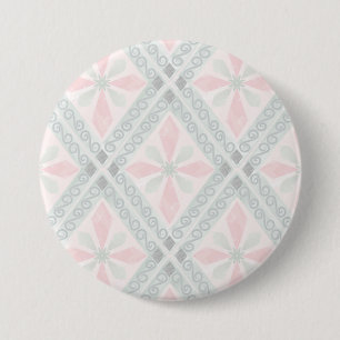 Badge Rond 7,6 Cm Motif diamant pastel vert et rose
