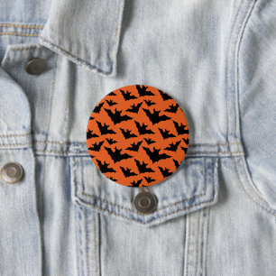 Badge Rond 7,6 Cm Motif effrayant et cool de chauves-souris noires H