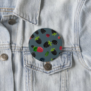 Badge Rond 7,6 Cm Motif framboise 2