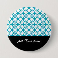 Motif joli de cercles concentriques Aqua Blanc