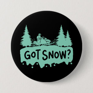 Badge Rond 7,6 Cm Motoneige - Ai De La Neige Drôle Motoneige