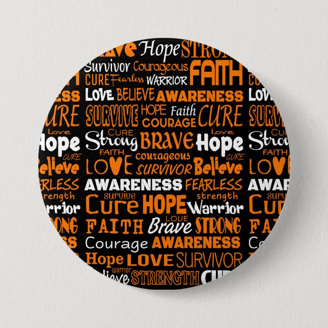 Badge Rond 7,6 Cm Mots de sensibilisation...RSD/CRPS (Devant)