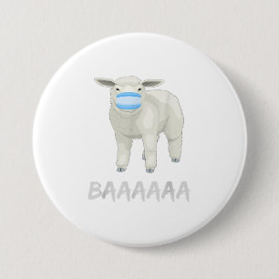 Badge Rond 7,6 Cm Moutons avec masque TShirt