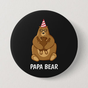 Badge Rond 7,6 Cm Mug spécial cadeau de la fête des pères Ourson Pap