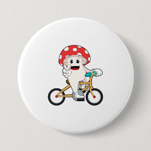 Badge Rond 7,6 Cm Mushroom with Bicycle.PNG