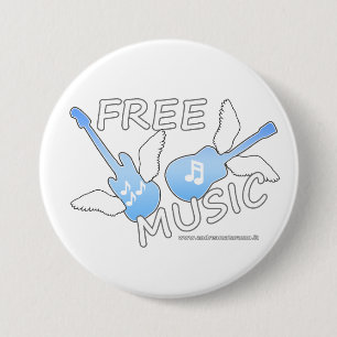 Badge Rond 7,6 Cm Musique libre