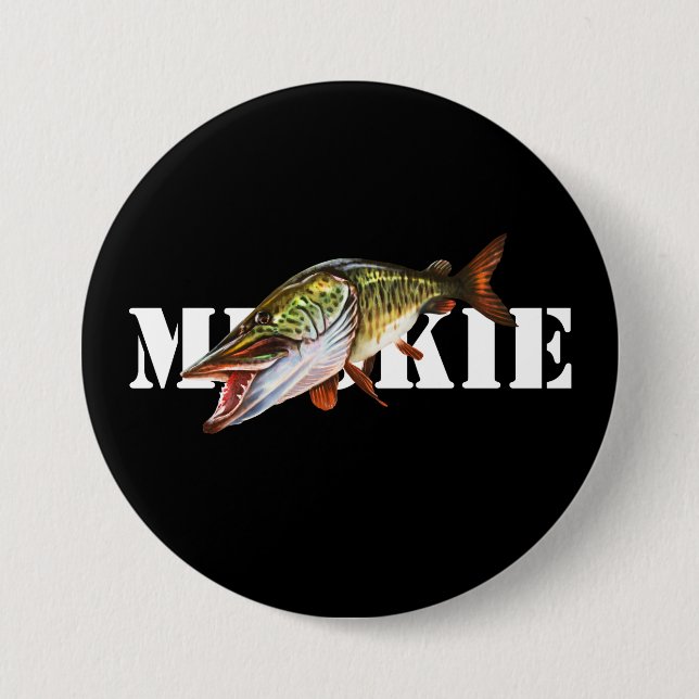 Badge Rond 7,6 Cm Muskie (Devant)
