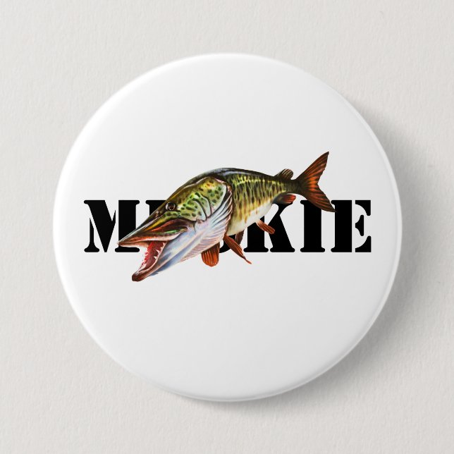 Badge Rond 7,6 Cm Muskie (Devant)