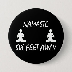Badge Rond 7,6 Cm Namaste À Six Mètres