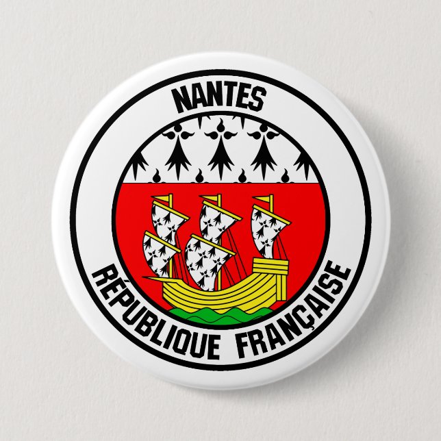 Badge Rond 7,6 Cm Nantes Round Emblem (Devant)