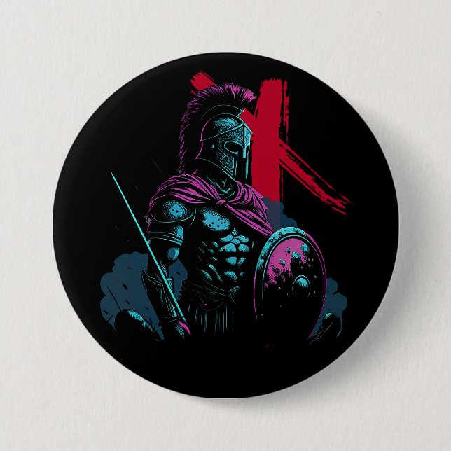 Badge Rond 7,6 Cm Nauthiz Spartan (Devant)