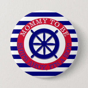 Badge Rond 7,6 Cm Navires volant, c'est un petit bouton Baby shower