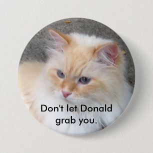 Badge Rond 7,6 Cm Ne laissez pas Donald vous saisir