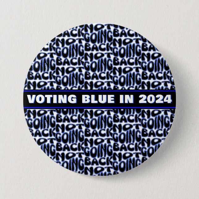 BADGE ROND 7,6 CM NE PAS REVENIR (Devant)