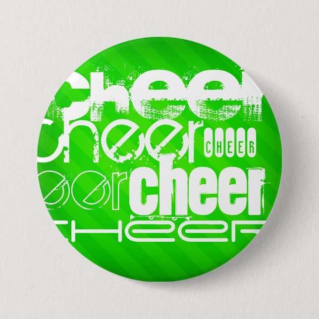 Badge Rond 7,6 Cm Neon Green Stripes (Devant)