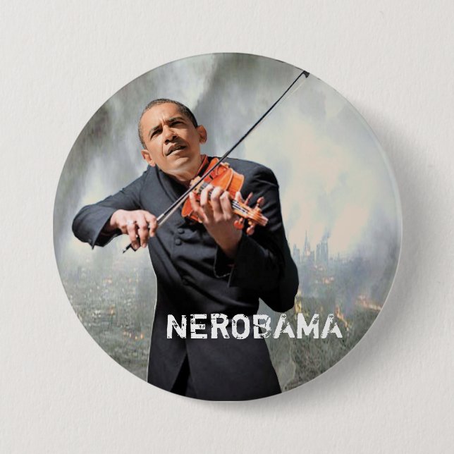 BADGE ROND 7,6 CM NEROBAMA (Devant)