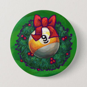 Badge Rond 7,6 Cm Neuf boule en couronne verte