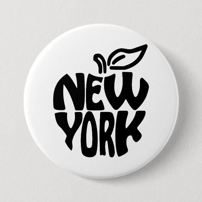 Badge Rond 7,6 Cm New York Apple (Devant)