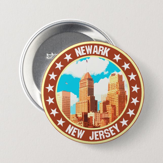 Badge Rond 7,6 Cm Newark (Devant & derrière)