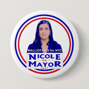 Badge Rond 7,6 Cm Nicole Malliotakis pour le maire de NYC
