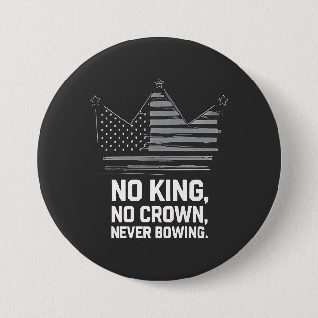 Badge Rond 7,6 Cm No Kings In America Save Democracy I dissident Ant (Devant)