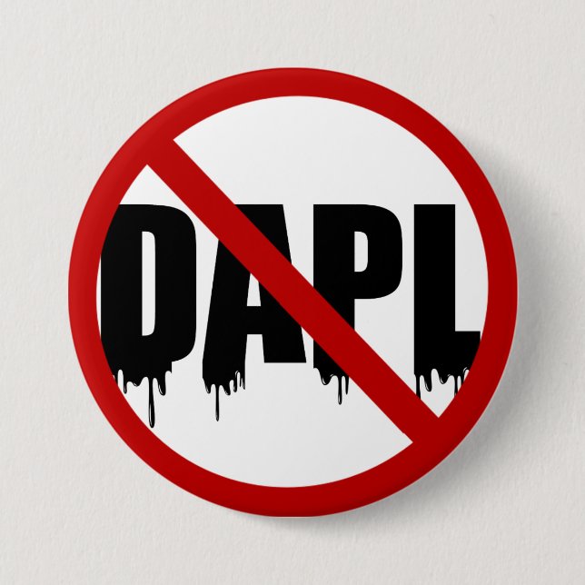 Badge Rond 7,6 Cm #NoDAPL (Devant)