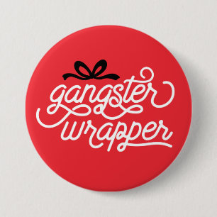 Badge Rond 7,6 Cm Noël du rappeur Gangster