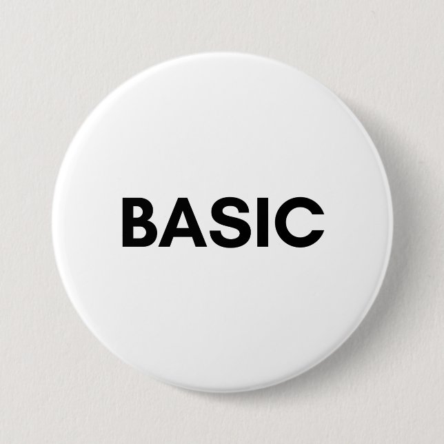 Badge Rond 7,6 Cm noir de base (Devant)