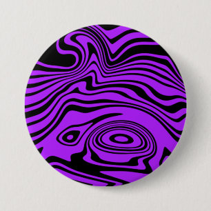 Badge Rond 7,6 Cm Noir et Violet Bouton Choisissez Votre Couleur