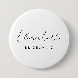 Badge Rond 7,6 Cm Nom Bachelore Bridesmaid Femme Grand Tour