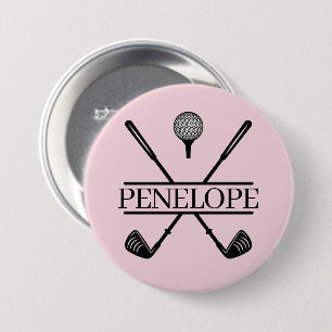 Badge Rond 7,6 Cm Nom de golf féminin personnalisé