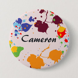 Badge Rond 7,6 Cm Nom de la partie de peinture Couleurs