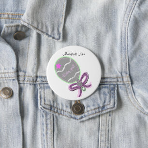 Badge Rond 7,6 Cm NOM DE LA PERSONNALISER DU Bouton Nouveau bébé fil