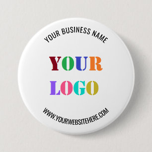 Badge Rond 7,6 Cm Nom de logo personnalisé Site Web Promotionnel Pe