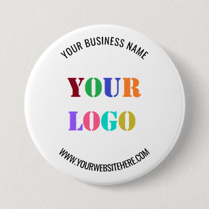 Badge Rond 7,6 Cm Nom de logo personnalisé Site Web Promotionnel Per