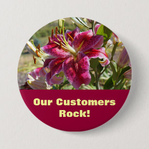Badge Rond 7,6 Cm Nos clients déchirent ! boutons Entreprise de vent