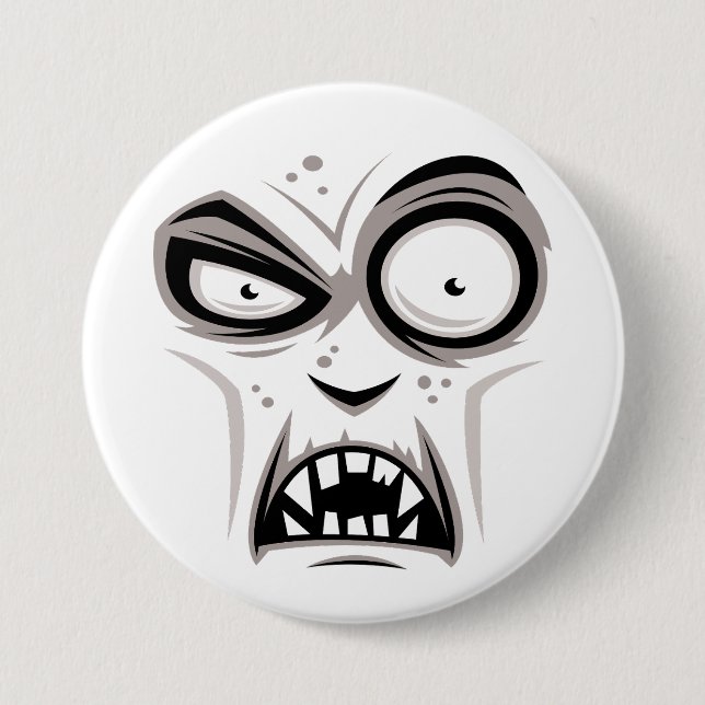 Badge Rond 7,6 Cm Nosferatu Vampire Face (Devant)