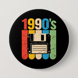Badge Rond 7,6 Cm nostalgie de l'informatique des années 90 avec dis