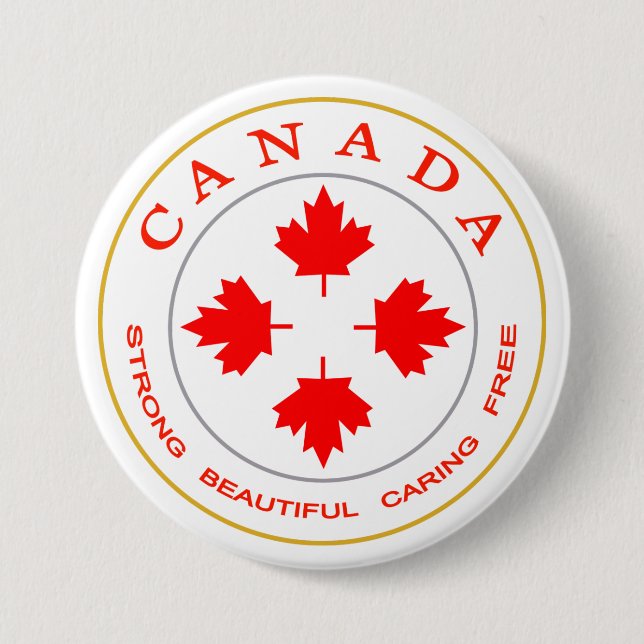 Badge Rond 7,6 Cm Notre Canada (Devant)