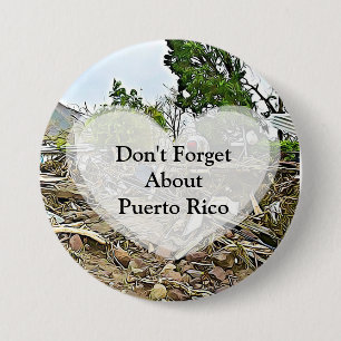 Badge Rond 7,6 Cm N'oubliez pas Porto Rico Button