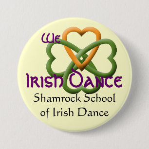 Badge Rond 7,6 Cm Nous aimons la danse d'Irlandais
