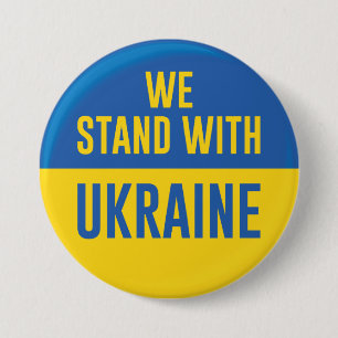 Badge Rond 7,6 Cm Nous Sommes Avec L'Ukraine